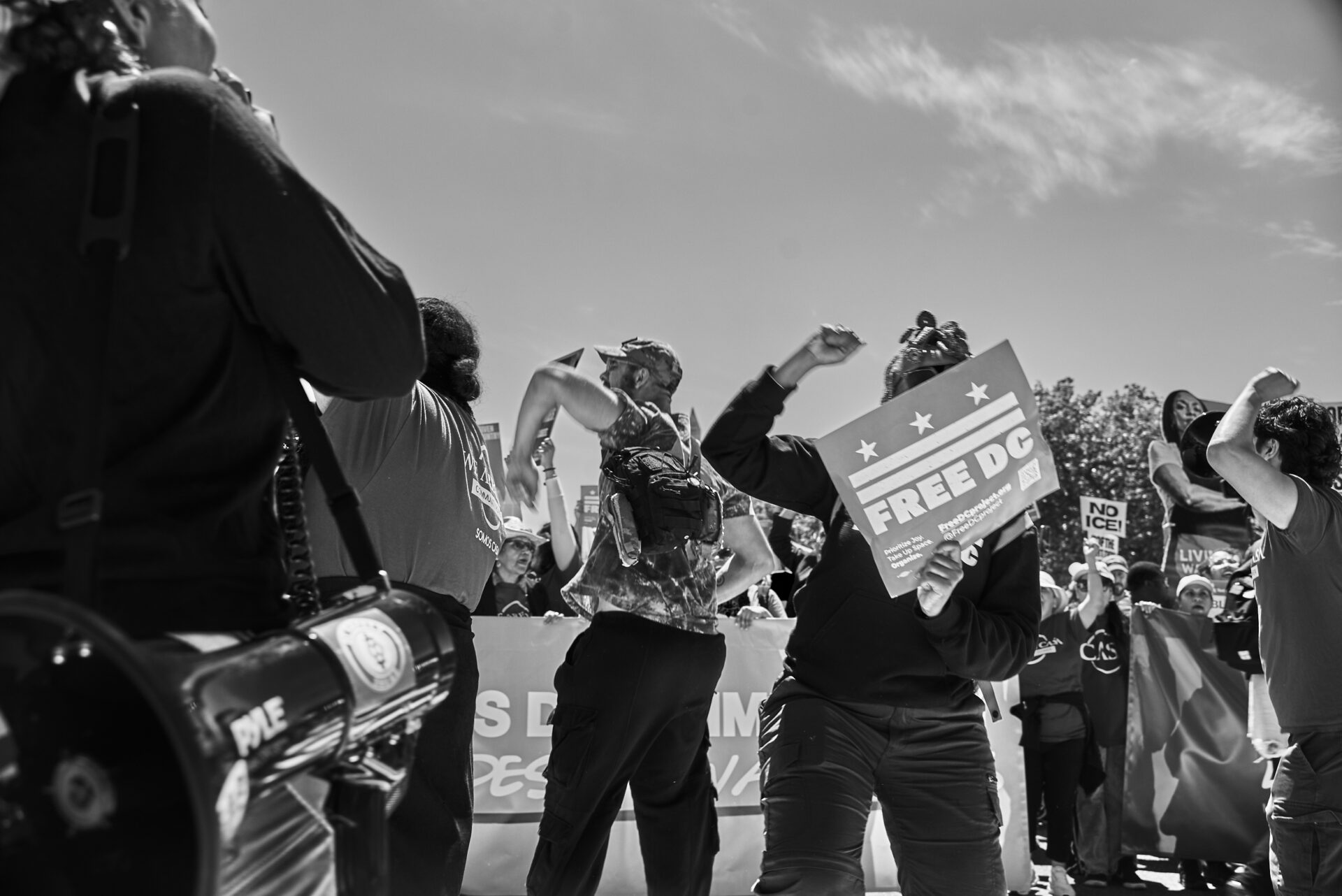 Free DC protestors chant and dance