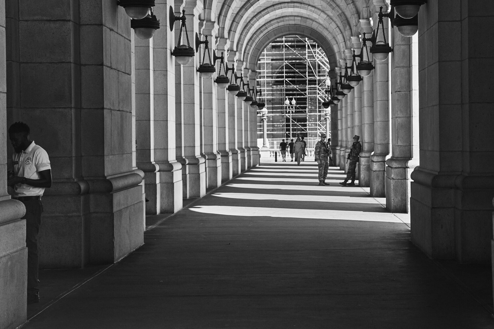 National Guard patrol at Union Station